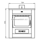 Krbová rohová kamna Prity AM