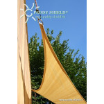 Trojúhelníková sluneční plachta stínící 300x300x300 cm okrová