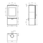 Krbová kamna Thorma CREMONA TOP černá/černá keramika