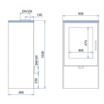 Kachlová kamna Thorma FALUN II šedý