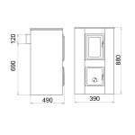 Krbová kamna Thorma FLENSBURG II černý/šedý