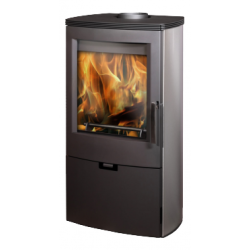 Kachlová kamna Thorma FALUN II černý/nerez