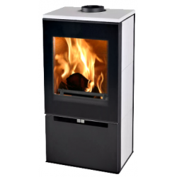 Krbová kamna Thorma CREMONA TOP černá/bílá keramika