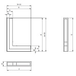 Rohová krbová mřížka KARL 700 x 500 x 70 mm typ L