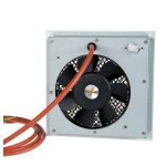 Ventilátor CHAMONO-N pro rozvod horkého vzduchu do místnosti černý