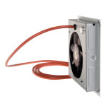 Ventilátor CHAMONO-N pro rozvod horkého vzduchu do místnosti černý