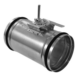 Škrtící těsná uzavírací klapka KRT-K s kovovým ovládáním průměr 150 mm