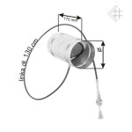 Klapka 150 mm kruhového potrubí s táhlem