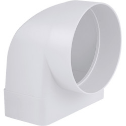 Plastové přechodové koleno 90° 60x120 mm na potrubí 100 mm 