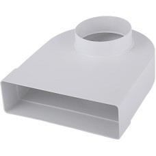 Plastové přechodové koleno 90° čtyřhran/kruh 60x204 mm/ 100mm