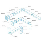 Plastová záslepka čtyřhranná 60x204 mm