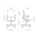 Ergonomická židle Ásana Steel Basic Ekokůže, Anthracite