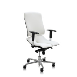 Ergonomická židle Ásana Steel Standard Textil White Pearl